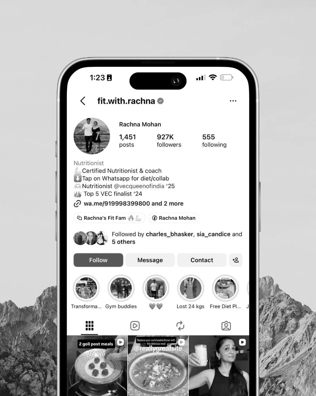 Instagram pages managed by Vishal