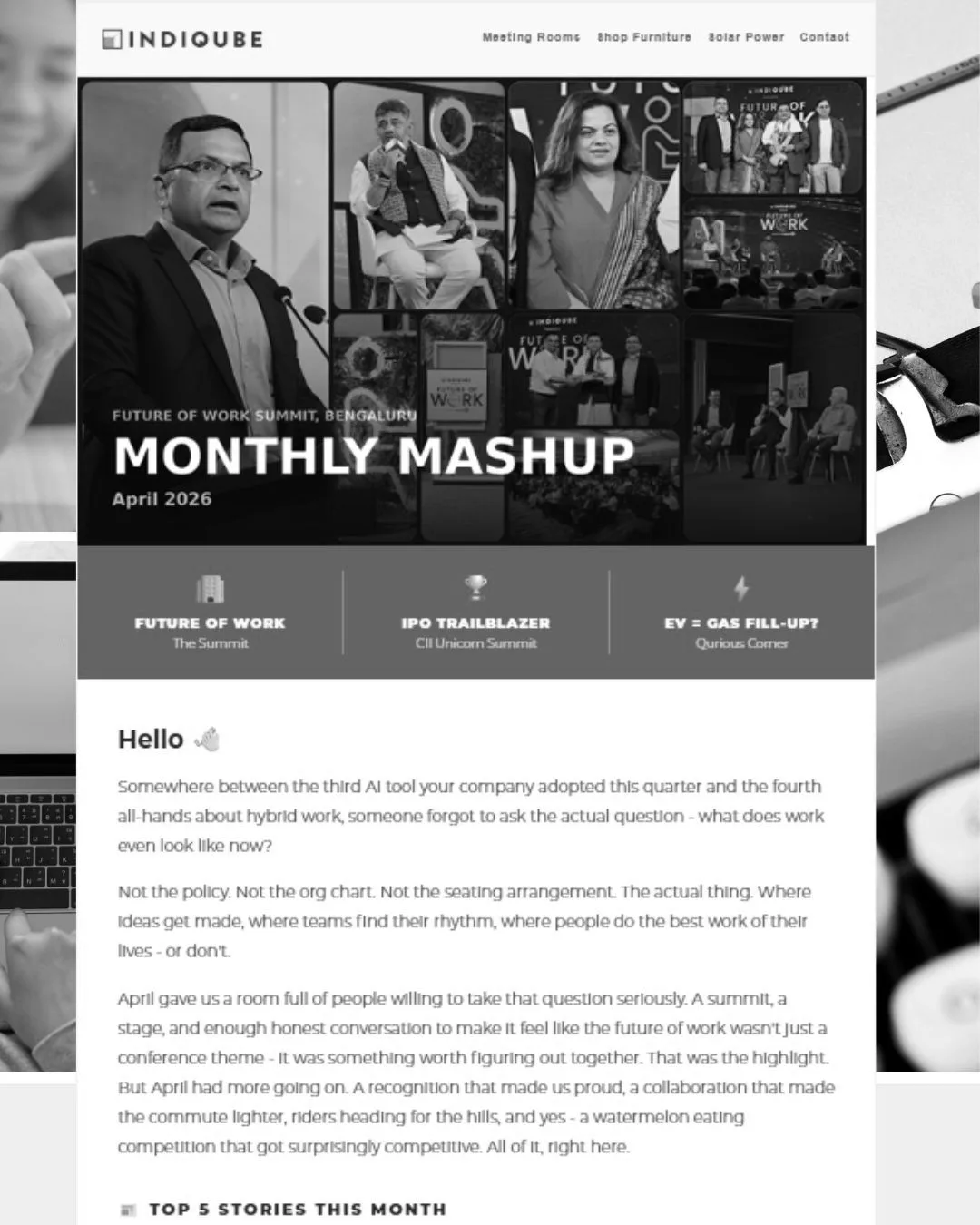 Monthly Moshop newsletter